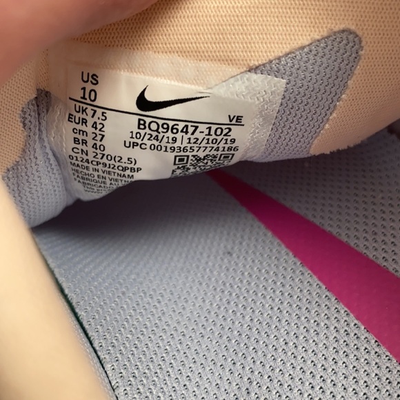 Nike Air Zoom Pegasus 37 Pale Ivory running sneakers size 10 - Picture 12 of 14